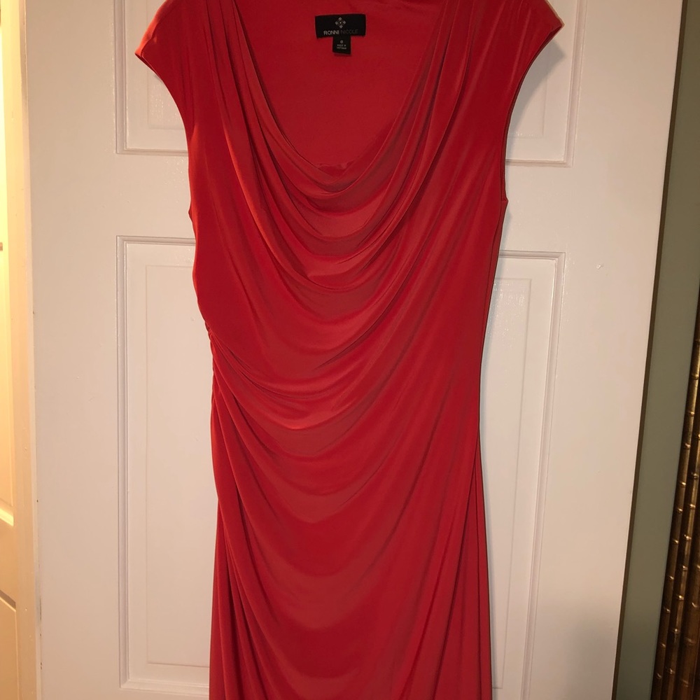 Size 8 salmon color jersey knit dress